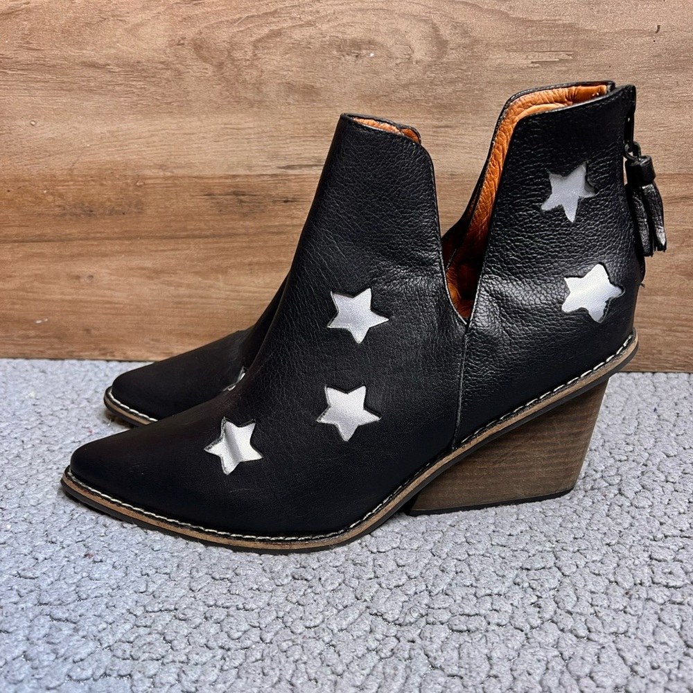 Silvia Cobos Shoot For The Moon Boots Womens Size 8 With Stars Blue